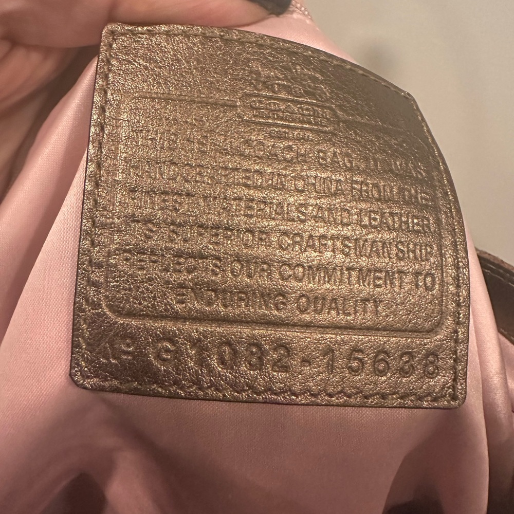 Coach suede and leather bag - Picture 5 of 7